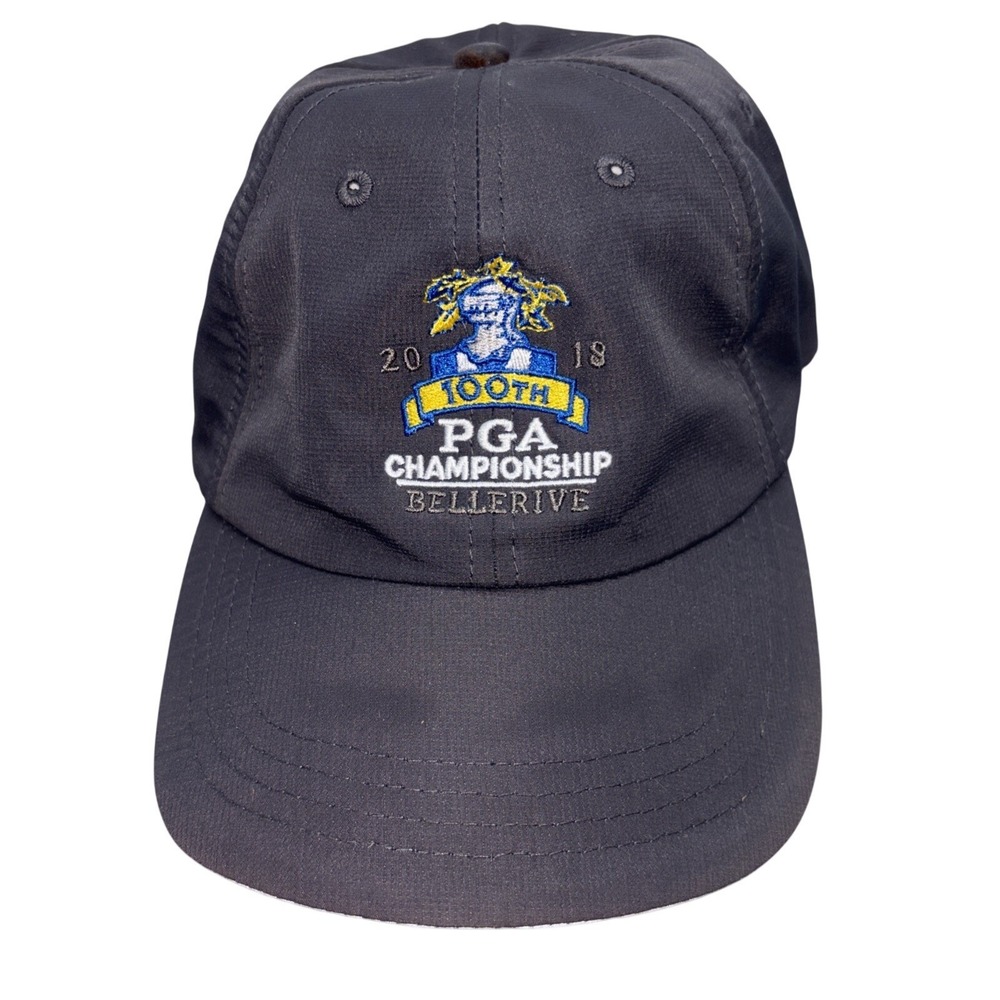 2018 PGA Cgampionship Bellerive Hat Gray Adjustable Strapback Unisex Golf Hat